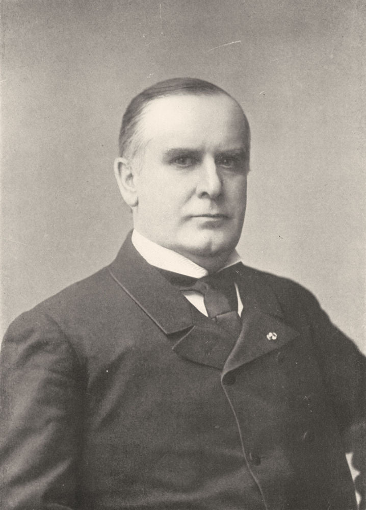 USA. William McKinley, Twenth-5th President, US 1907 old antique print picture